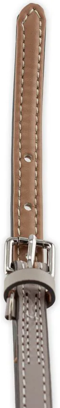 Brute Strength - Luxe leren halsband hond - Licht grijs - S - (26 - 33 cm) x 1,5cm thumbnail 3