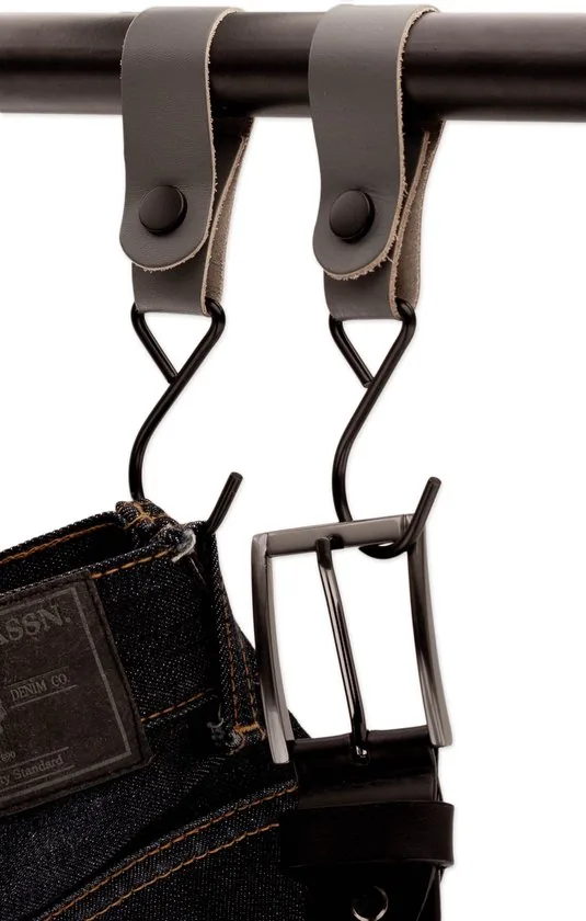 Brute Strength - Multifunctionele Haak Met Lederen Lus - Grijs - 2 stuks - Kapstokhaak - Kampeerhaak - Leer thumbnail 9