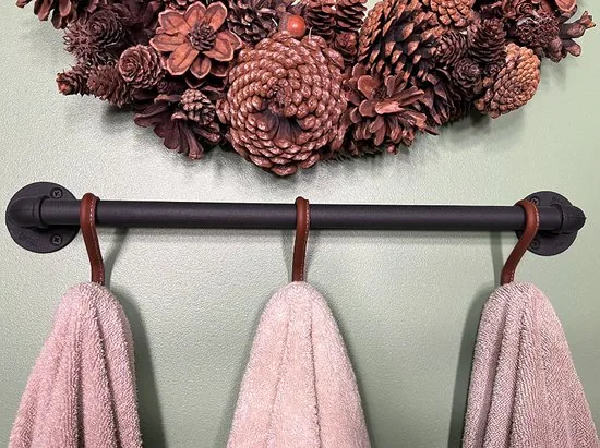 Brute Strength - Leren S-haken - Cognac - 2 stuks - Kledinghaak - Leer thumbnail 9