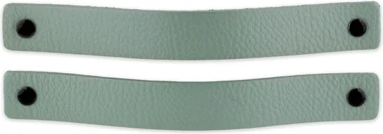 Leren handgrepen - Vaalgroen - 6 stuks - 20,0 x 2,5 cm - incl. 3 kleuren schroeven - Handgrepen leer - Leren meubelgreep thumbnail 8