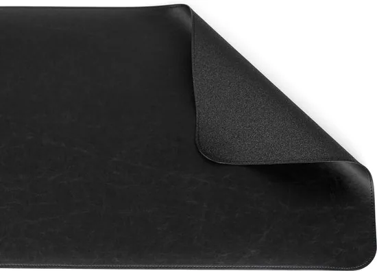 Brute Strength - Luxe Bureau Onderlegger Kunstleer - Zwart - Ronde hoeken - Bureau Organizer - 80x40 cm - Bureaumat thumbnail 4