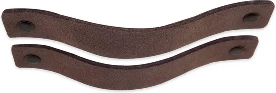 Leren handgrepen van zacht suede - Grijs - 6 stuks - 16,5 x 2,5 cm - incl. 3 kleuren schroeven - Handgrepen leer - Leren meubelgreep thumbnail 7