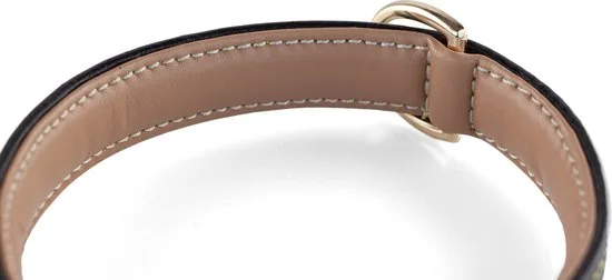 Brute Strength - Luxe leren halsband hond - Zwart - M - (36 - 43 cm) x 2,5cm thumbnail 6