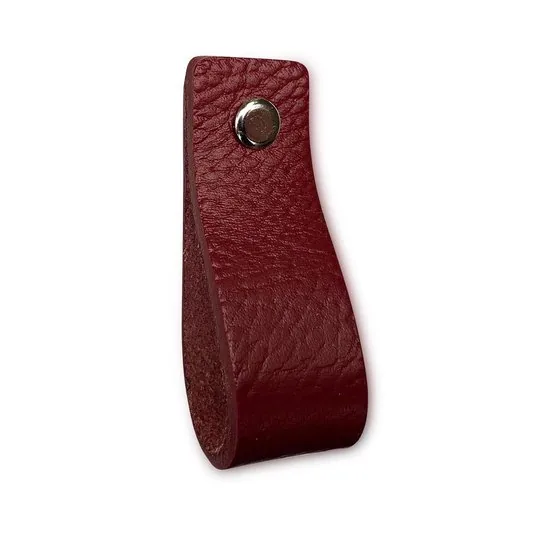 Leren handgrepen - Bordeaux Rood - 2 stuks - 16,5 x 2,5 cm - incl. 3 kleuren schroeven - Handgrepen kast leer - Leren meubelgreep thumbnail 4