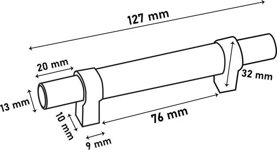 Brute Strength - Leren handgrepen - 76 mm hartafstand - 12 stuks thumbnail 9