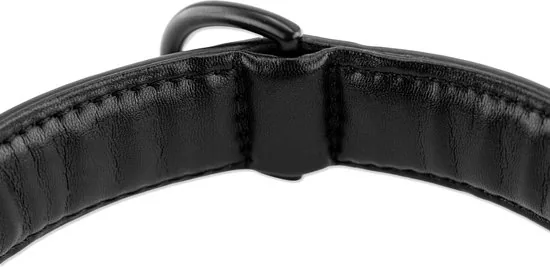 Brute Strength - Luxe leren halsband hond - Zwart met zwarte stiksels - XXL - (66 - 73) x 3,5 cm thumbnail 4