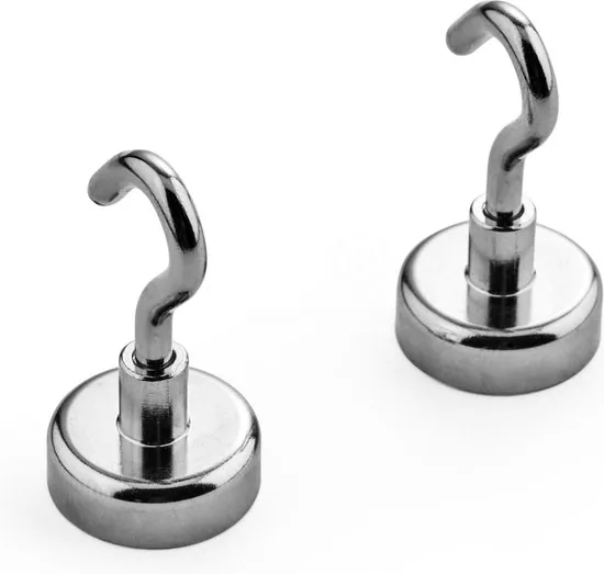 Brute Strength - Super sterke magnetische ophanghaakjes - 20 mm - 10 stuks - Ophanghaken - Magneet haakjes sterk - Haak magneten thumbnail 2