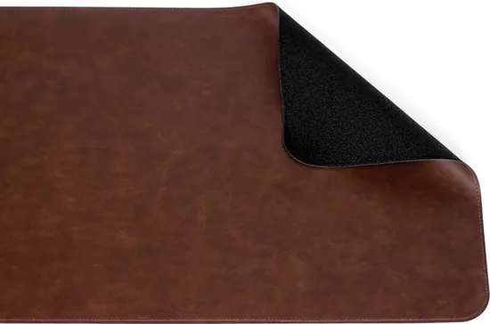 Brute Strength - Luxe Bureau Onderlegger Kunstleer - Cognac - ronde hoeken Bureau Organizer - 80x40 cm - Bureaumat - Kantoor accessoires thumbnail 2