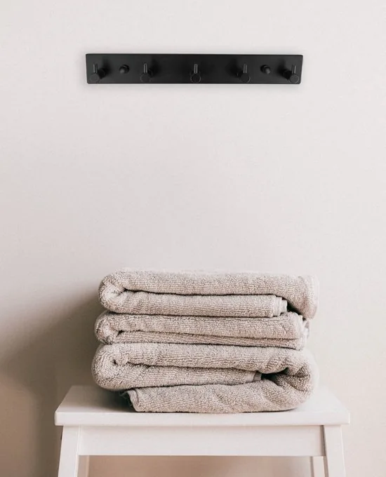 Brute Strength - RVS Kapstok - 5 haken - 32 cm - Mat Zwart - Wandkapstok industrieel - Hangend Design Muurkapstok thumbnail 3