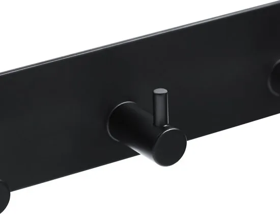 Brute Strength - RVS Kapstok - 5 haken - 32 cm - Mat Zwart - Wandkapstok industrieel - Hangend Design Muurkapstok thumbnail 7