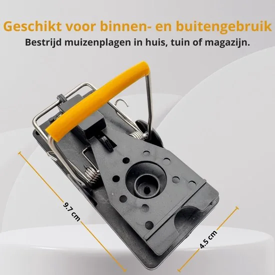 TWILG Muizenval - Muizenvallen - Muizenklem binnen en buiten - 12 stuks - Mouse trap - Muizengif Alternatief thumbnail 6