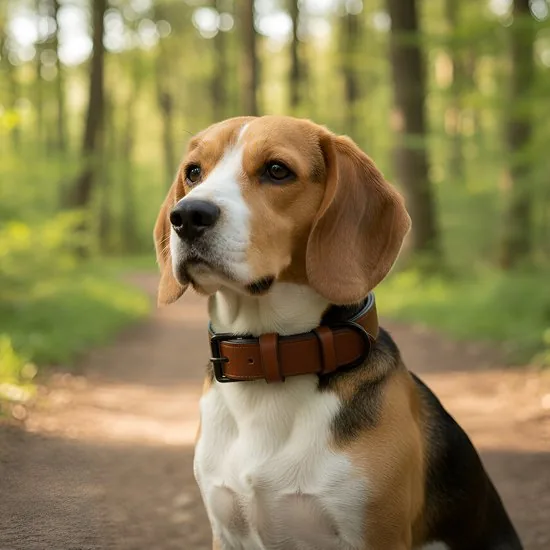 Brute Strength - Luxe leren halsband hond - Bruin met zwarte stiksels - M - (36 - 43 cm) x 2,5cm thumbnail 10