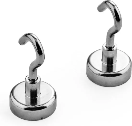 Brute Strength - Super sterke magnetische ophanghaakjes - 20 mm - 2 stuks - Ophanghaken - Magneet haakjes sterk - Haak magneten thumbnail 2