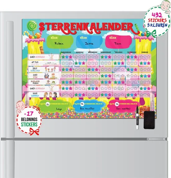 Brute Strength - Magnetisch Beloningssysteem (62) - A3 - Beloningskalender - Planborden - Weekplanner kind - Zindelijkheidstraining thumbnail 3