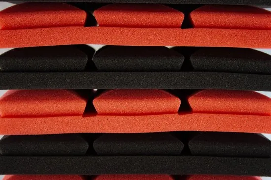 Brute Strength - Isolatieplaten - Inclusief zelfklevende tape - 30x30x5 cm - Mushroom - 12 stuks Zwart Rood - Geluidsisolatie thumbnail 3