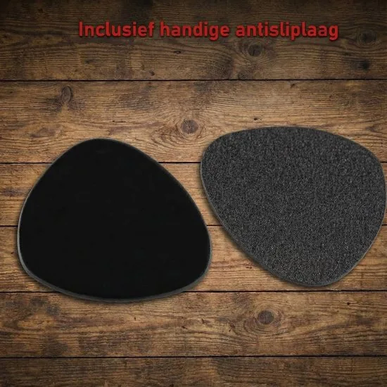 Brute Strength - Onderzetters voor glazen - Leer - Zwart - Semi Rond - 14 stuks thumbnail 8