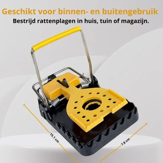 TWILG - Rattenval - Rattenklem - 6 stuks - Rattenvallen voor binnen en buiten - Rattengif en rattenvergif alternatief thumbnail 2