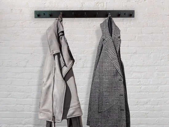 Brute Strength - RVS Kapstok - 9 - haaks - 60 cm - Mat Zwart - Wandkapstok thumbnail 3