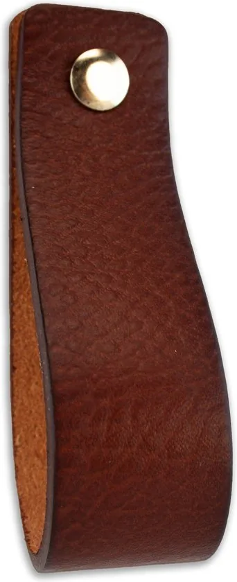 Leren handgrepen - Cognac - 2 stuks - 20,0 x 2,5 cm - incl. 3 kleuren schroeven thumbnail 2