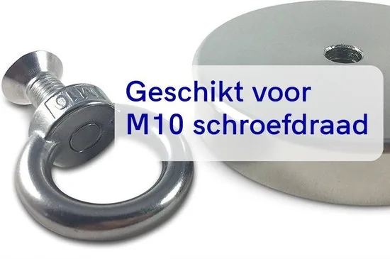 Magneetvissen prikstok adapter (M10) voor vismagneet koppeling met Gardena telescoopsteel thumbnail 2