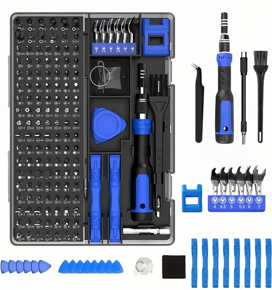 Brute Strength - 161 delige Precisie Schroevendraaierset Magnetisch - Universeel - Gereedschapset - Schroevendraaiers - Torx bitset - Mini schroevendraaier voor horloge en brillen - Afbeelding 1