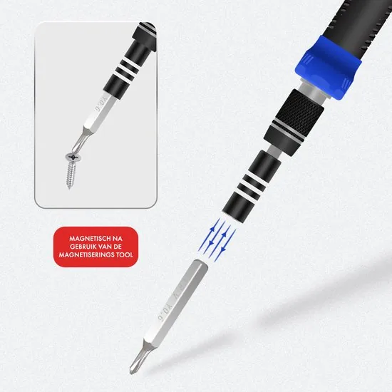 Brute Strength - 161 delige Precisie Schroevendraaierset Magnetisch - Universeel - Gereedschapset - Schroevendraaiers - Torx bitset - Mini schroevendraaier voor horloge en brillen thumbnail 4