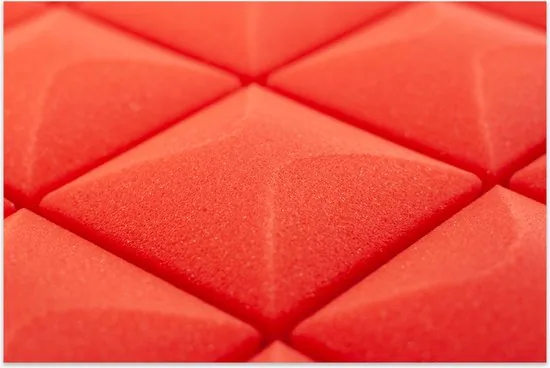 Brute Strength - Isolatieplaten - Inclusief zelfklevende tape - 30x30x5 cm - Mushroom - 6 stuks Zwart Rood - Geluidsisolatie thumbnail 4