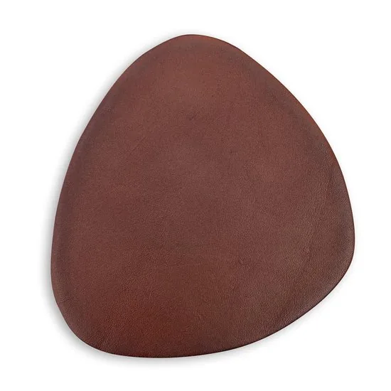Brute Strength - Onderzetters voor glazen - Leer - Cognac - Semi Rond - 10 stuks - Leren onderzetters thumbnail 3