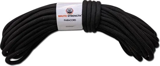 Paracord - Touw - 8 mm - 30 meter - Zwart - 920 kg trekkracht - Afbeelding 1