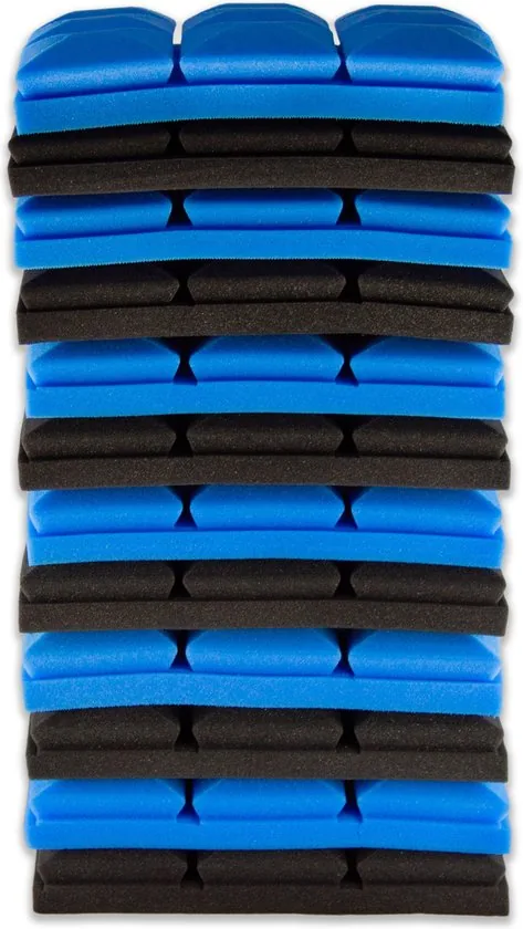 Brute Strength - Isolatieplaten - Inclusief zelfklevende tape - 30x30x5 cm - Mushroom - 12 stuks Zwart Blauw - Geluidsisolatie thumbnail 5