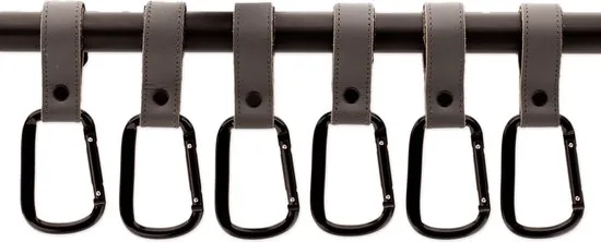Brute Strength - Multifunctionele klittenband haak - Grijs - 4 stuks - Tassenhaak - Stroller straps - Buggy haak thumbnail 6
