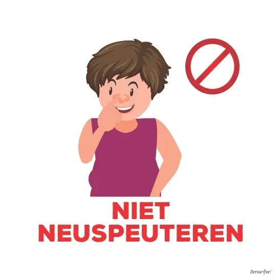 Pictogram - Niet neuspeuteren