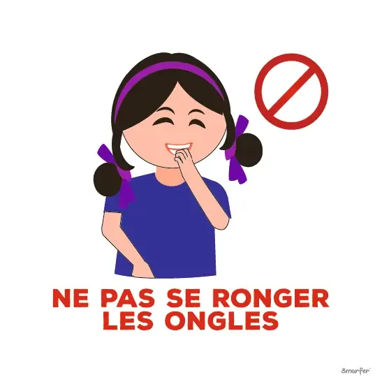 Pictogramme - Ne pas se ronger les ongles