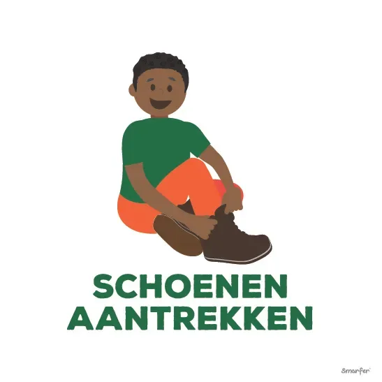 Pictogram - Schoenen aantrekken