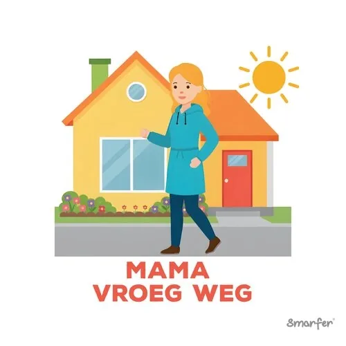 Pictogram - Mama vroeg weg