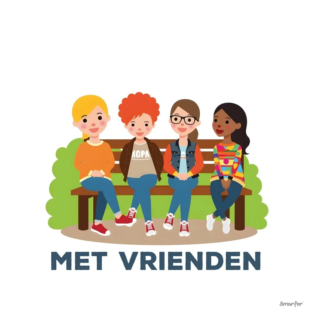 Pictogram - Met vrienden