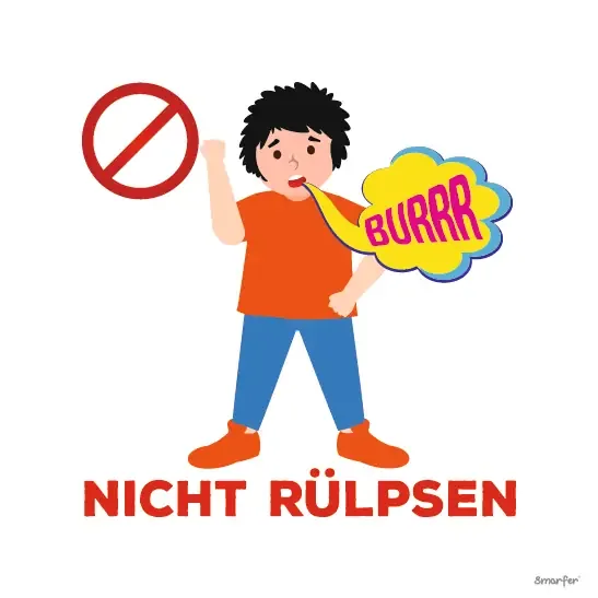 Piktogramm – Nicht rülpsen