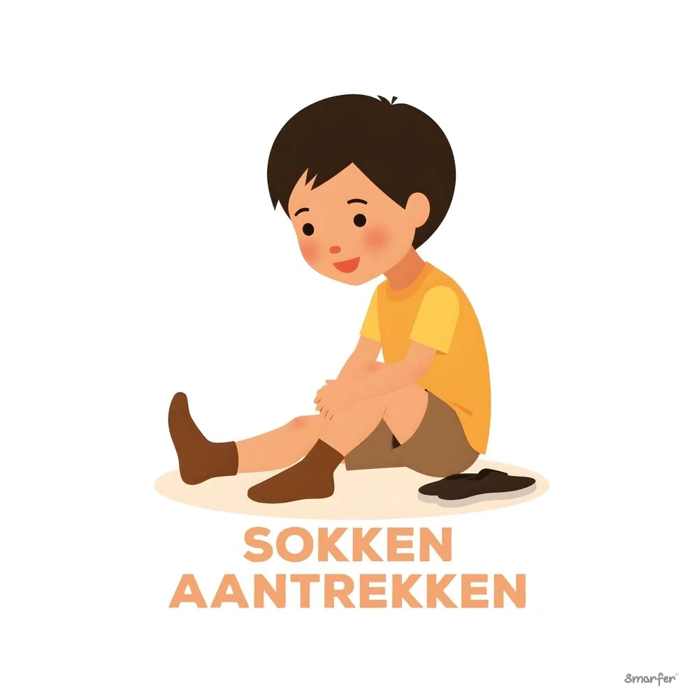 Pictogram - Sokken aantrekken