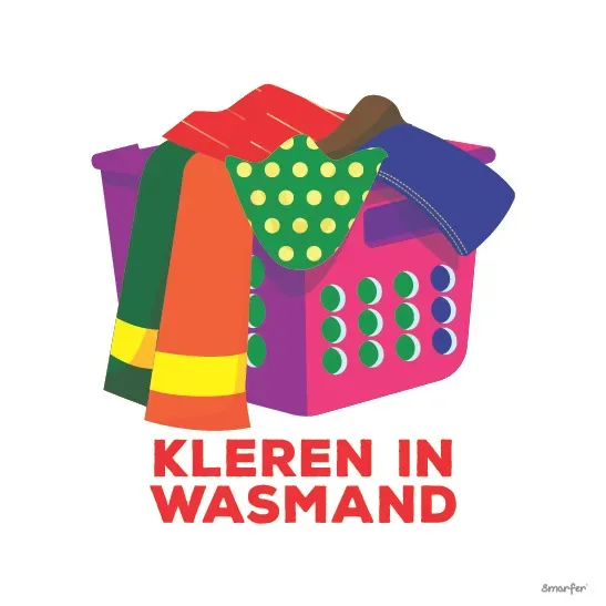 Pictogram - Kleren in wasmand