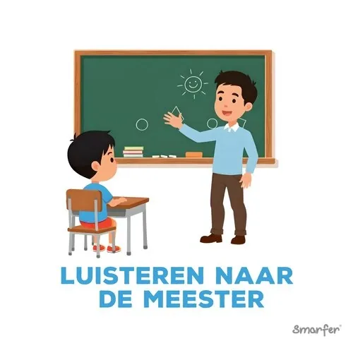 Pictogram - Luisteren naar de meester