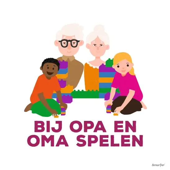 Pictogram - Bij opa en oma spelen
