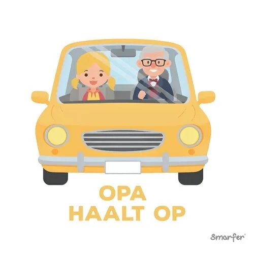 Pictogram - Opa haalt op