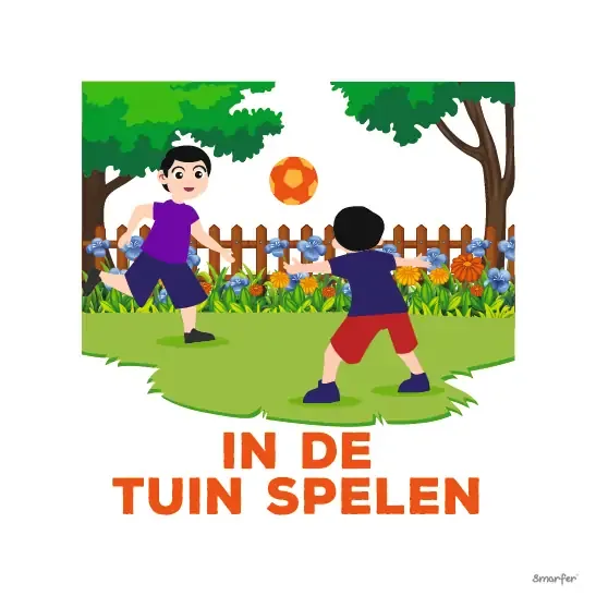 Pictogram - In de tuin spelen
