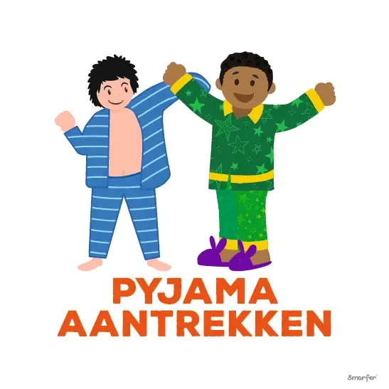 Pictogram - Pyjama aantrekken