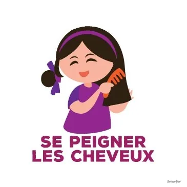 Pictogramme - Se peigner les cheveux