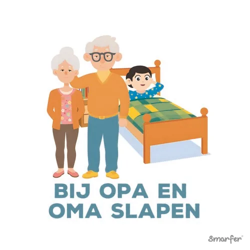 Pictogram - Bij Opa En Oma Slapen