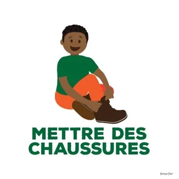 Pictogramme - Mettre des chaussures
