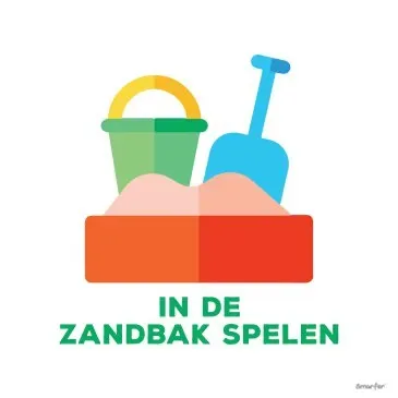 Pictogram - In de zandbak spelen