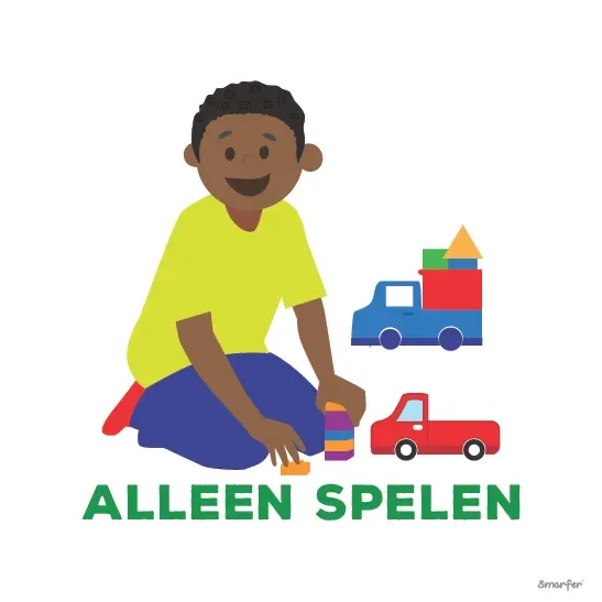 Pictogram - Alleen spelen