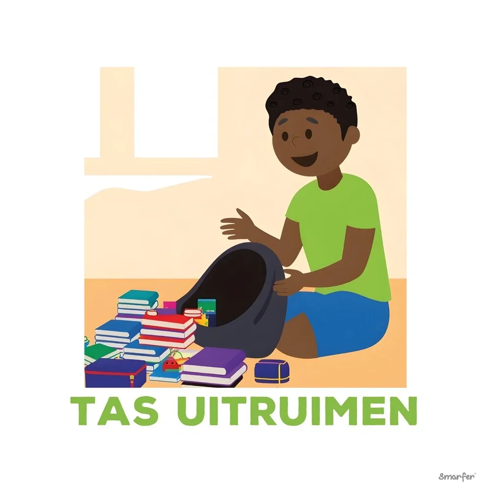 Pictogram - Tas uitruimen